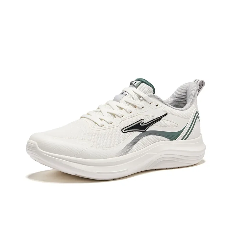 Erke Cushioning Breathable Low-Top Running Shoes Men's Microcrystal White Pine Frost Green-2