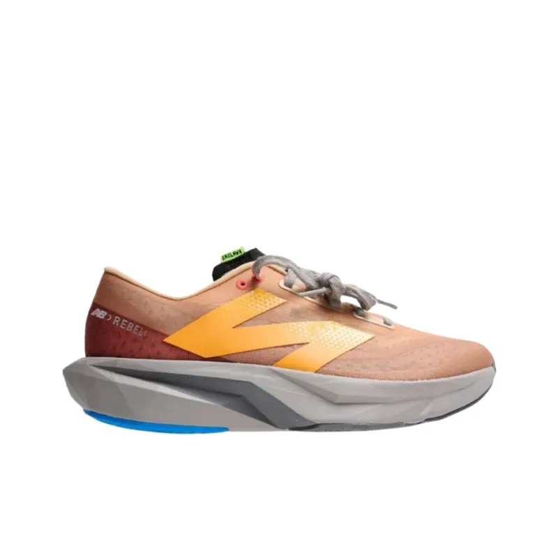 Action Bronson x New Balance FuelCell Rebel V4 Anti Slip Wear Resistant Low Top Running Shoes Men's Pink Orange-1