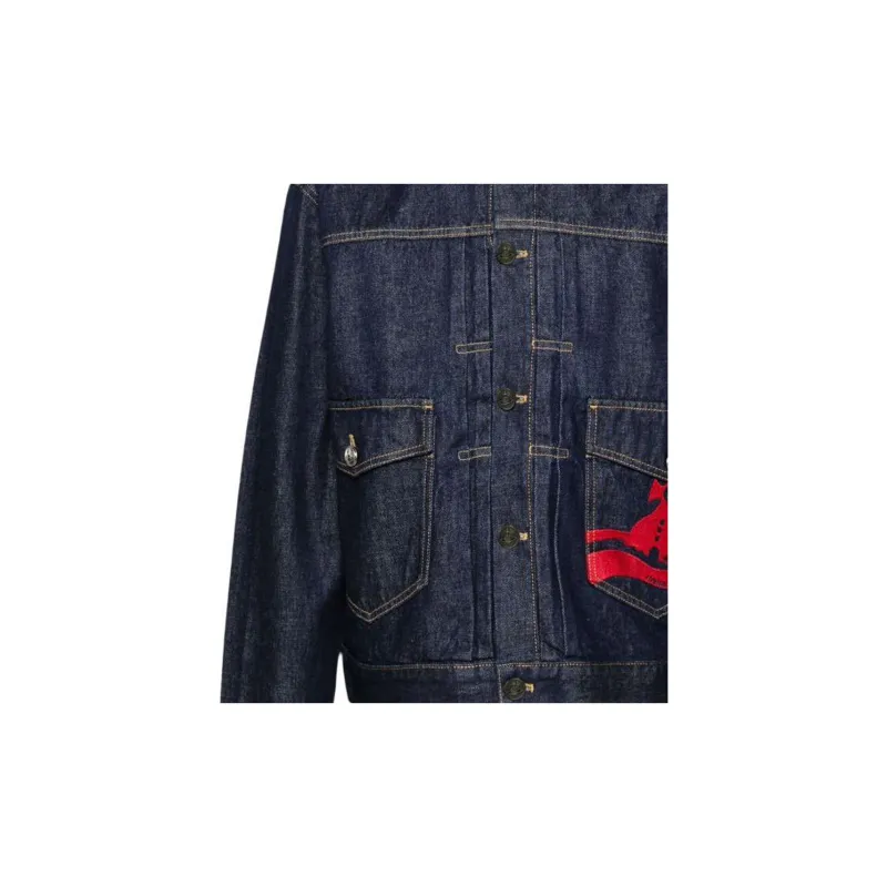 Vivienne Westwood Logo Printed Denim Jacket-5