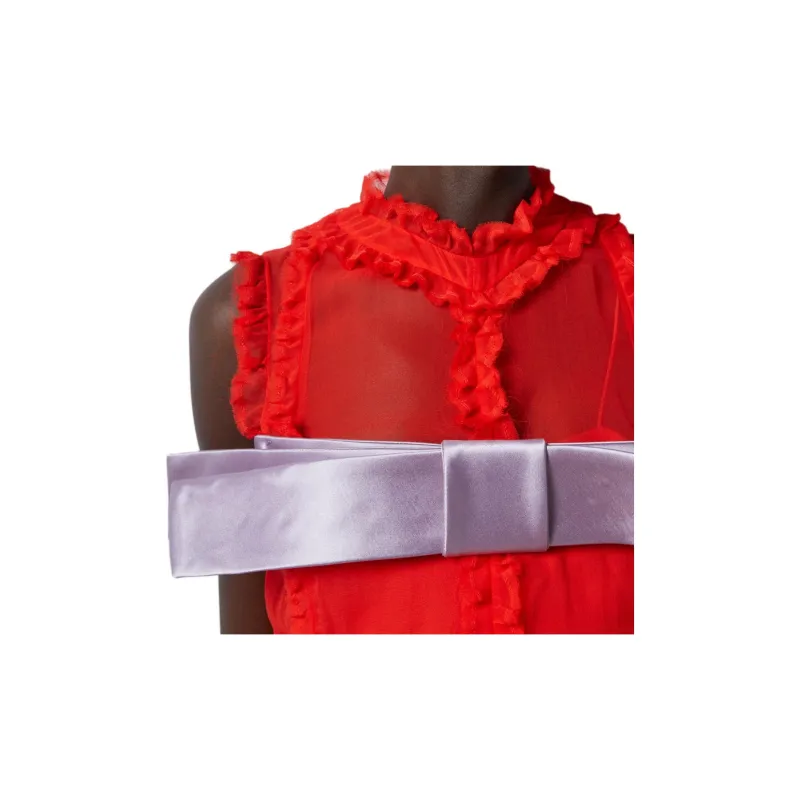 GUCCI Chiffon Shirts Women's Red-3