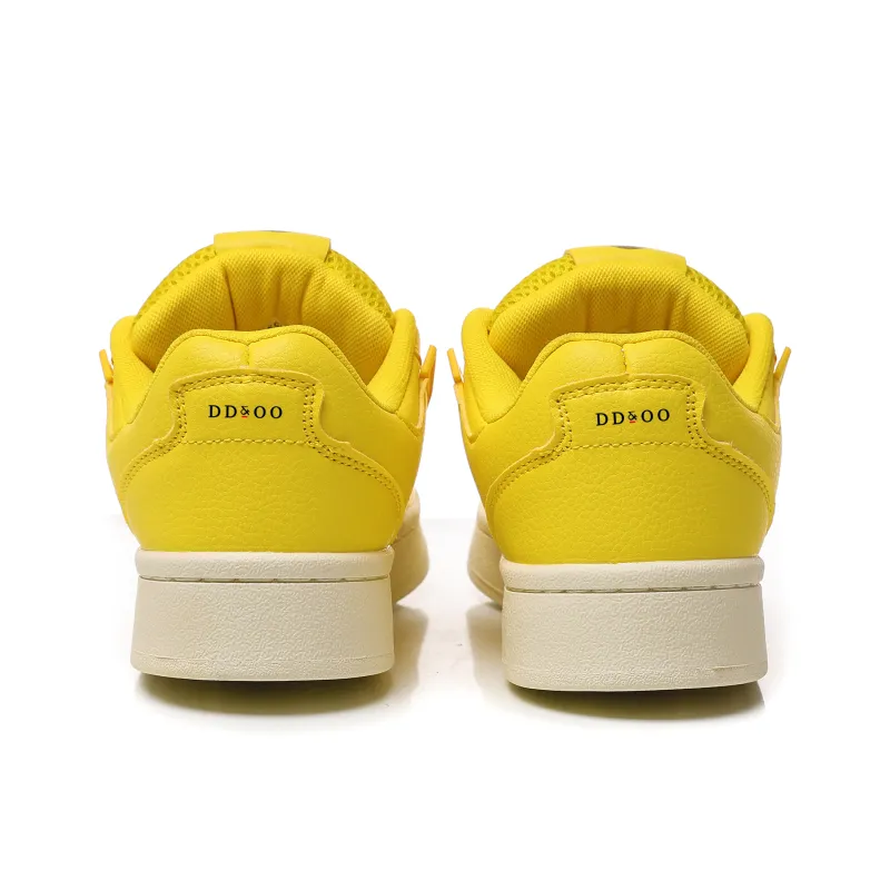 DD&OO Warm Wear-Resistant Lightweight Breathable Low-Top Skateboard Shoes Unisex White-16