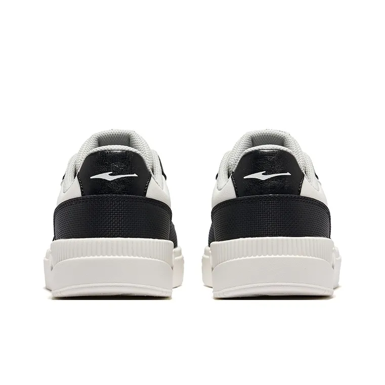 Erke Feather Stuffing Wear-resistant And Lightweight Low-Top Skateboard Shoes Men's Microcrystal White/Jet Black-4