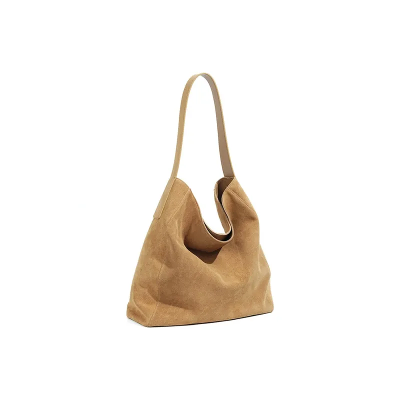 Yalu Matte Cow Leather Shoulder Bag Women's Coffee/Brown-9