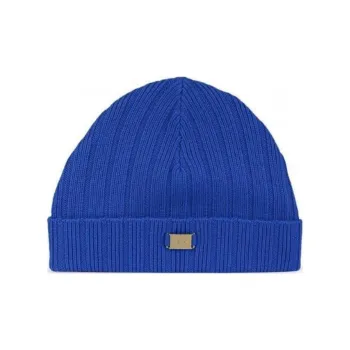 FENDI Logo Plaque Ribbed Beanie