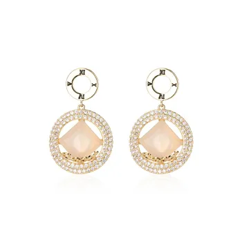 QLADY Chalcedony Earrings Women's