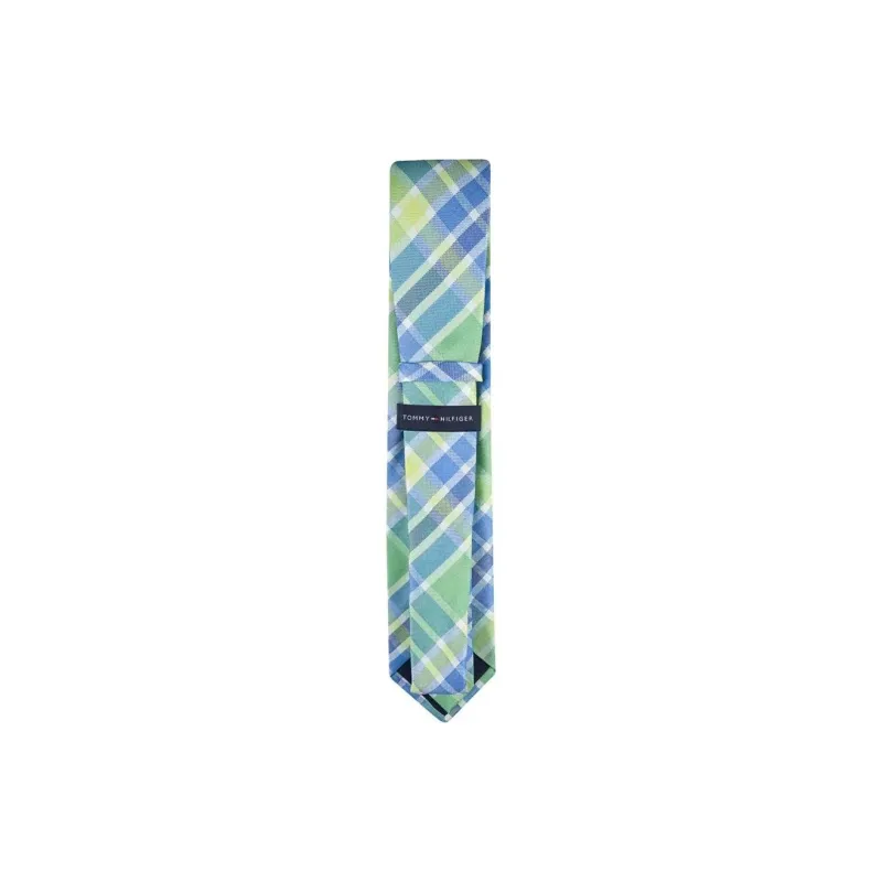 Tommy Hilfiger Polyester, Silk Ties Men's Green Blue-2
