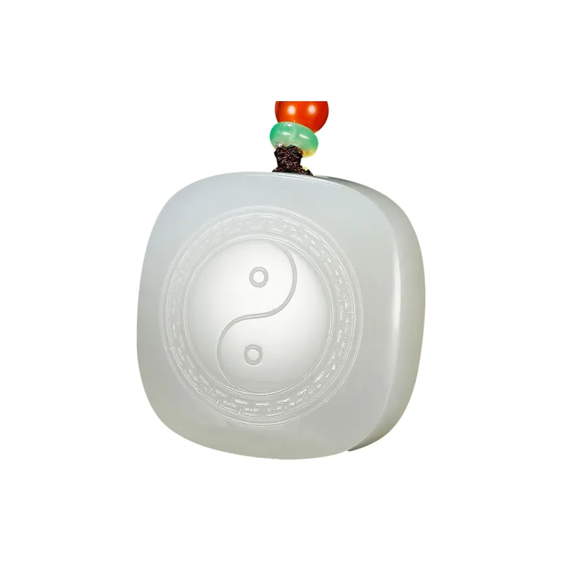 Treasure Necklaces White Jade/Pale Greenish White Jade Unisex-0