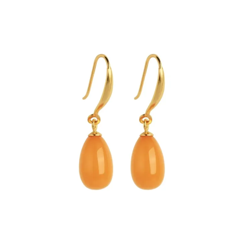 Heng Tai Jewelry S925 Silver Beeswax Earrings Women's-0
