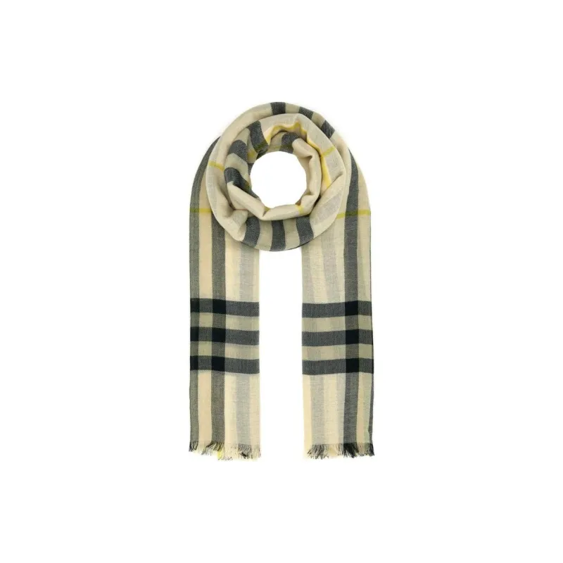 Burberry Wool Knit Scarves Unisex Brown-2