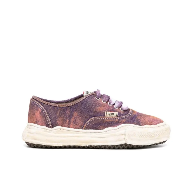 MIHARA YASUHIRO Baker Abrasion-Resistant Low-Top Canvas Shoes Men's Purple-1