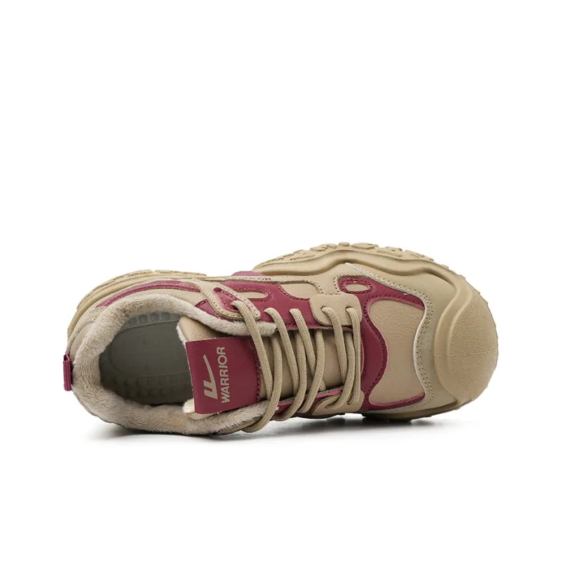 Warrior Warrior Abrasion Resistant Low Top Casual Shoes Women's Khaki Red-2
