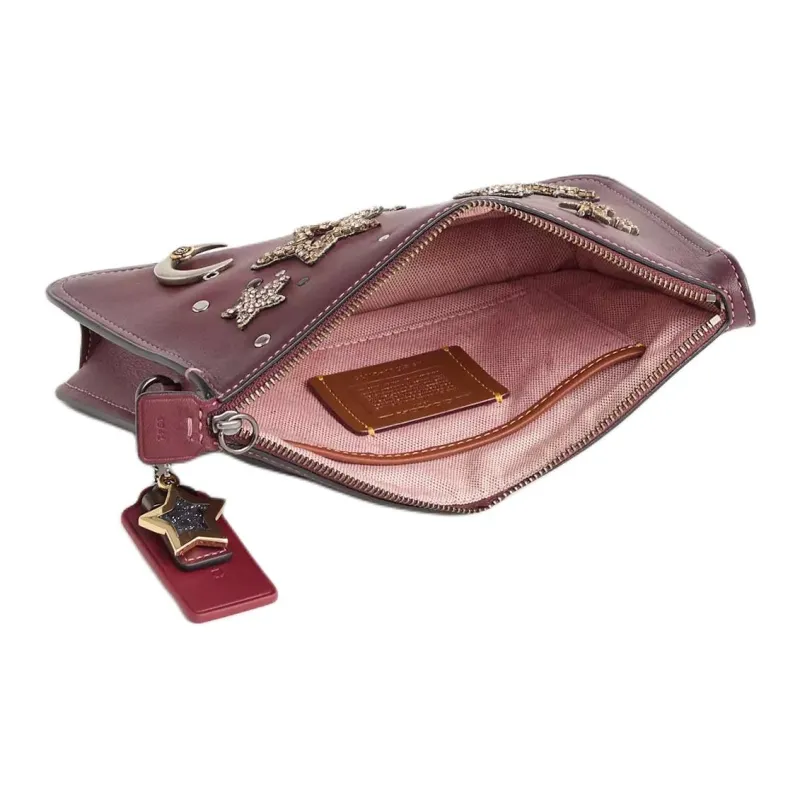 COACH Soho Glove Tanning Shoulder Bag Crossbody Bag Small Size Women's White Aluminum/Palladium-2