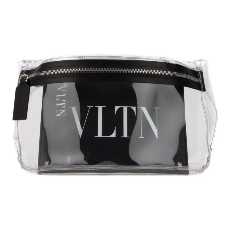 Valentino PVC Fanny Pack Men's Transparent & Black-0