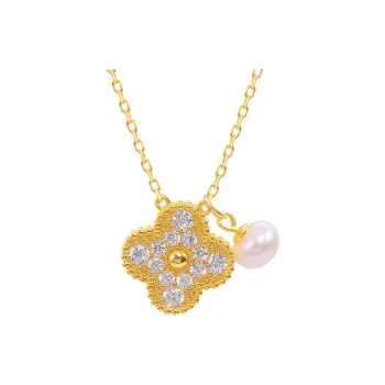 ZHENZHUAOMI Freshwater Pearl Collarbone Chain Necklace Women's