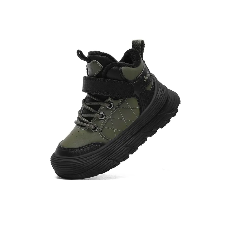 Jeep Durable Warm Kids Lifestyle Shoes Black Army Green Kids'-5