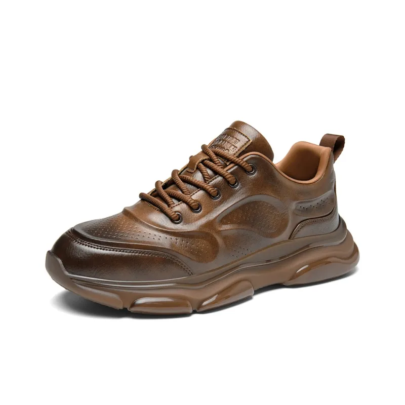 AOKANG Height Increasing Slip Resistant Low Top Chunky Sneakers Men's Shopping Bag-7