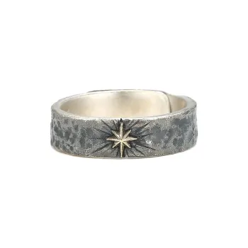Ruibeila 925 Sterling Silver Open Ended Ring Unisex