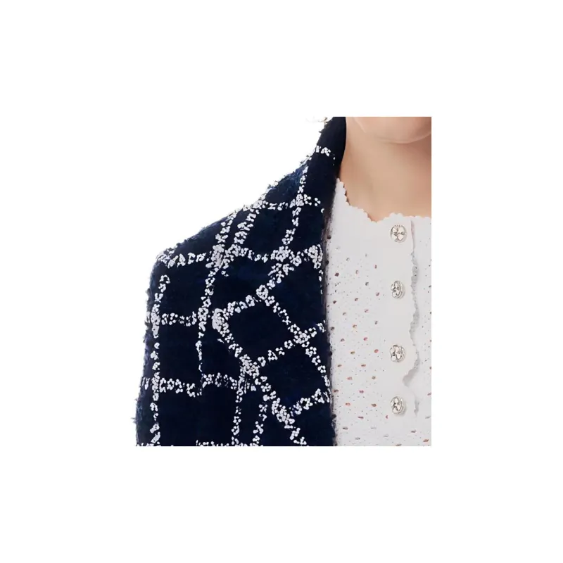 CHANEL 24 New Spring And Summer Arrivals Jackets Coats Women's Marine Blue-6