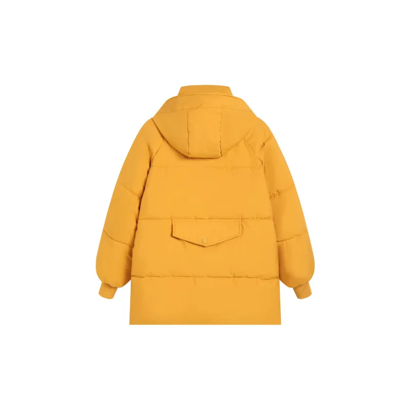 HEFENGJINYU Puffer Jacket Women's Base Tone Wheat Yellow-1