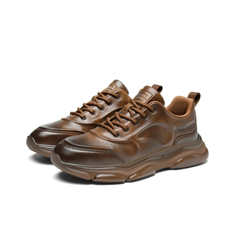 AOKANG Height Increasing Slip Resistant Low Top Chunky Sneakers Men's Shopping Bag-8