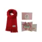 Maroon+3D Effect Rose Greeting Card+Envelope