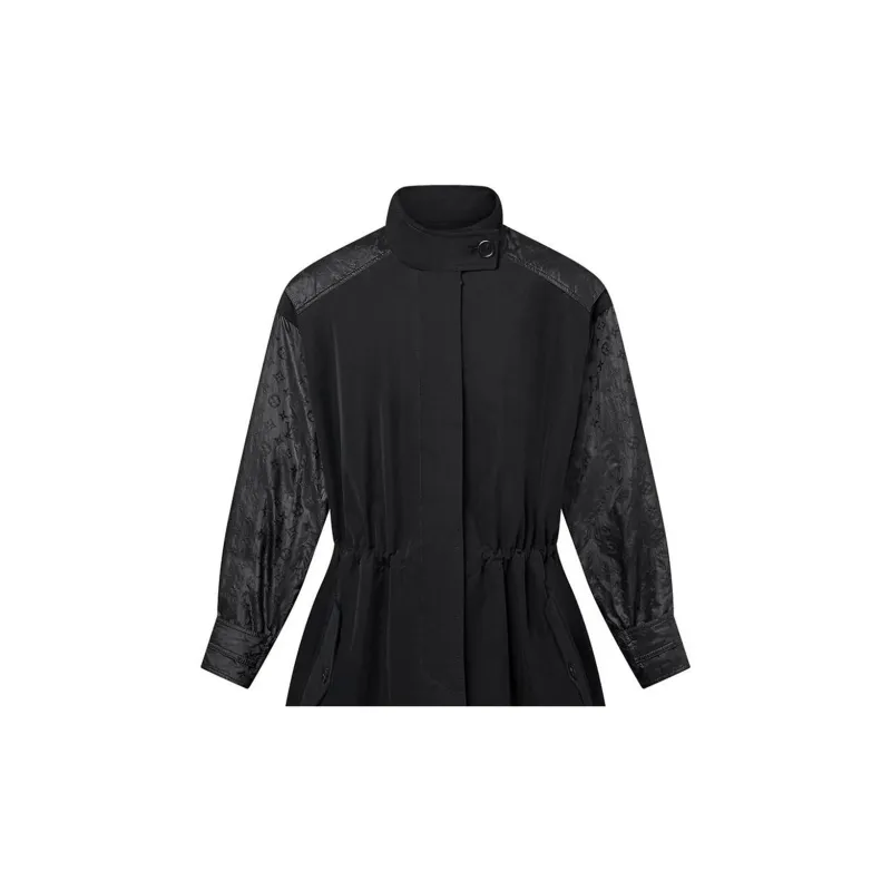 LOUIS VUITTON Monogram Accent Oversized Parka-4
