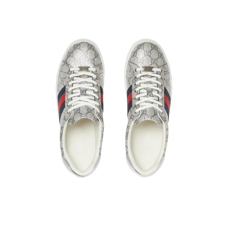 GUCCI Ace 'GG Supreme Canvas Beige Blue'-3