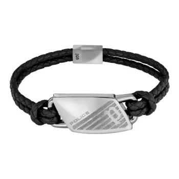 Police Leather Bracelets Men's Black