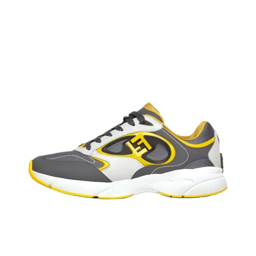 FENDI Forward Low Top Casual Shoes Men's Gray