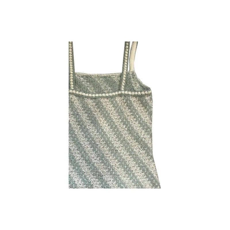 CHANEL SS23 Slip Dresses Women's Green-4