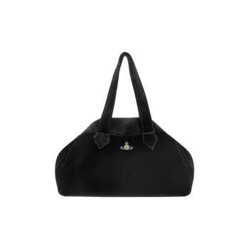 Vivienne Westwood Cotton One Shoulder Handbags Large Size Women's Black