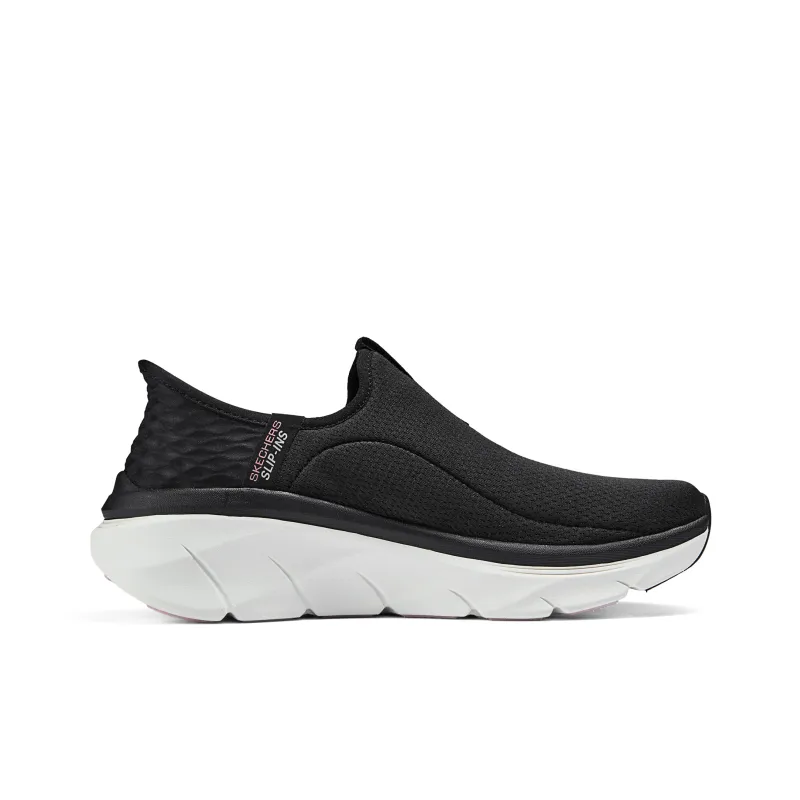 Skechers Hands Free Slip Ins Cushioning Rebound Low Top Casual Shoes Women's Black Pink-1