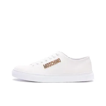 MOSCHINO Low Top Stylish Skateboarding Shoes Men's White