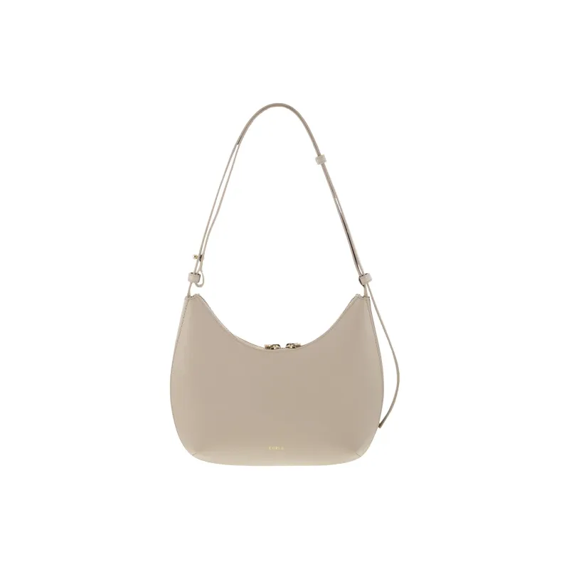 Furla Leather Handbag, Shoulder Bag Trumpets Women's Vanilla-4