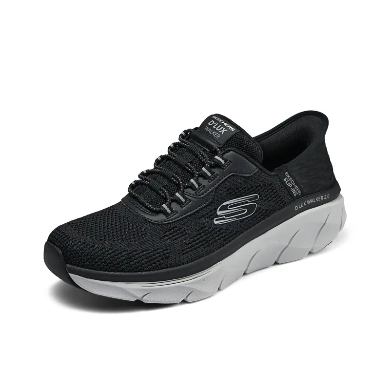 Skechers Cushioning Slip Resistant Low Top Training Running Shoes Men's Black Gray-2