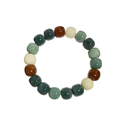 Red All Year Round White Jade Bodhi Textile Beaded Bracelet Women's