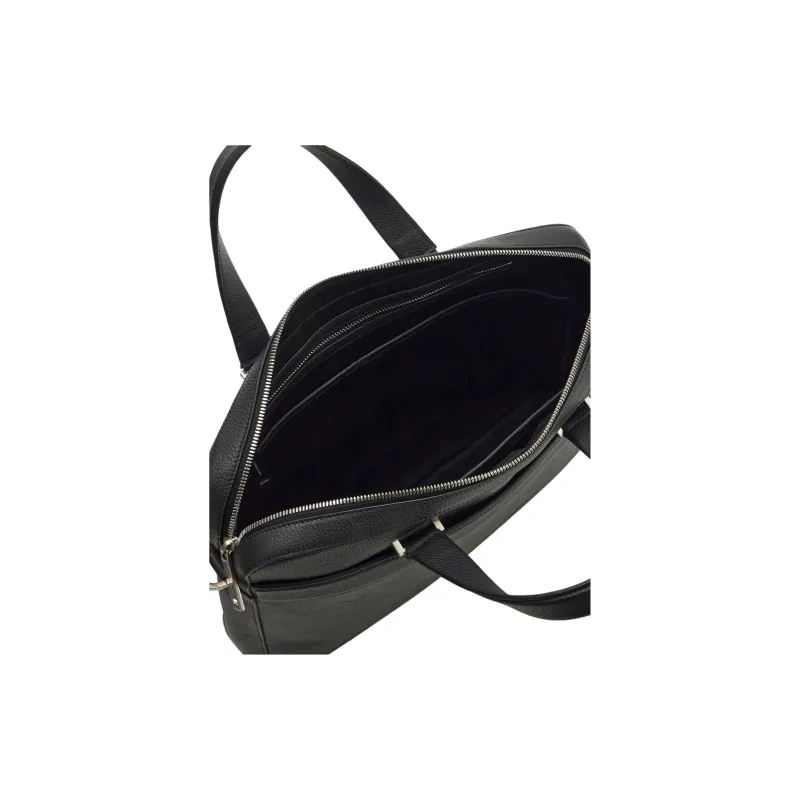 FERRAGAMO Calfskin Briefcases Men's Black & Dark Gray-5