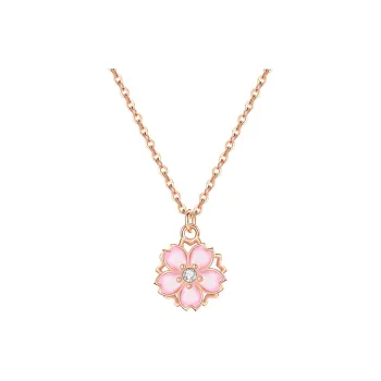 ZUOHUO S925 Silver Necklaces Women's Rose Gold
