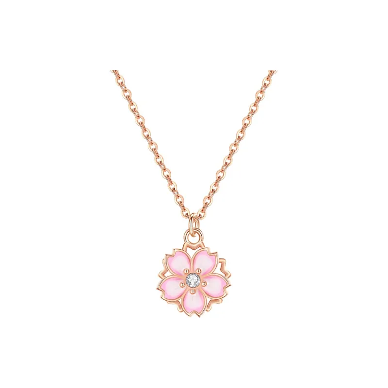 ZUOHUO S925 Silver Necklaces Women's Rose Gold-0