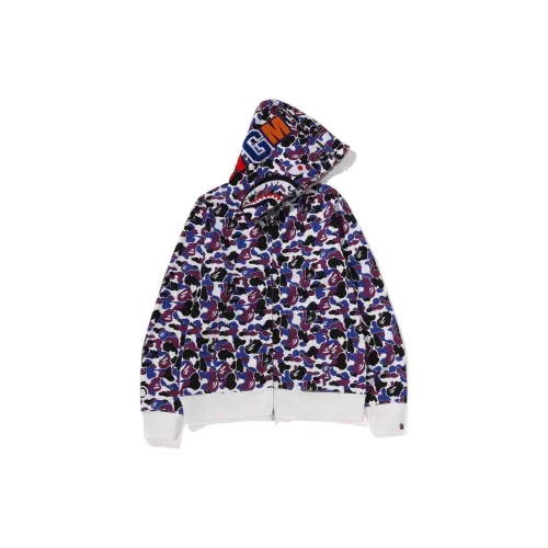 A BATHING APE Hong Kong 15th Anniversary Tiger Shark Half Full Zip Hoodie