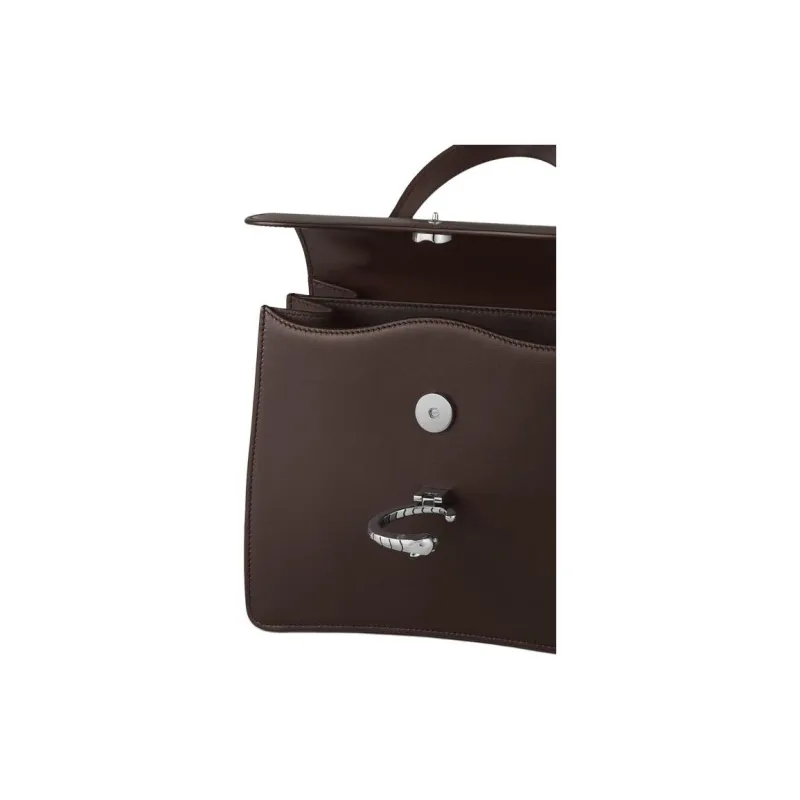 CARTIER Panthère De Cartier Calfskin Shoulder Bag Crossbody Bag Handbag Small Size Women's Brown-2