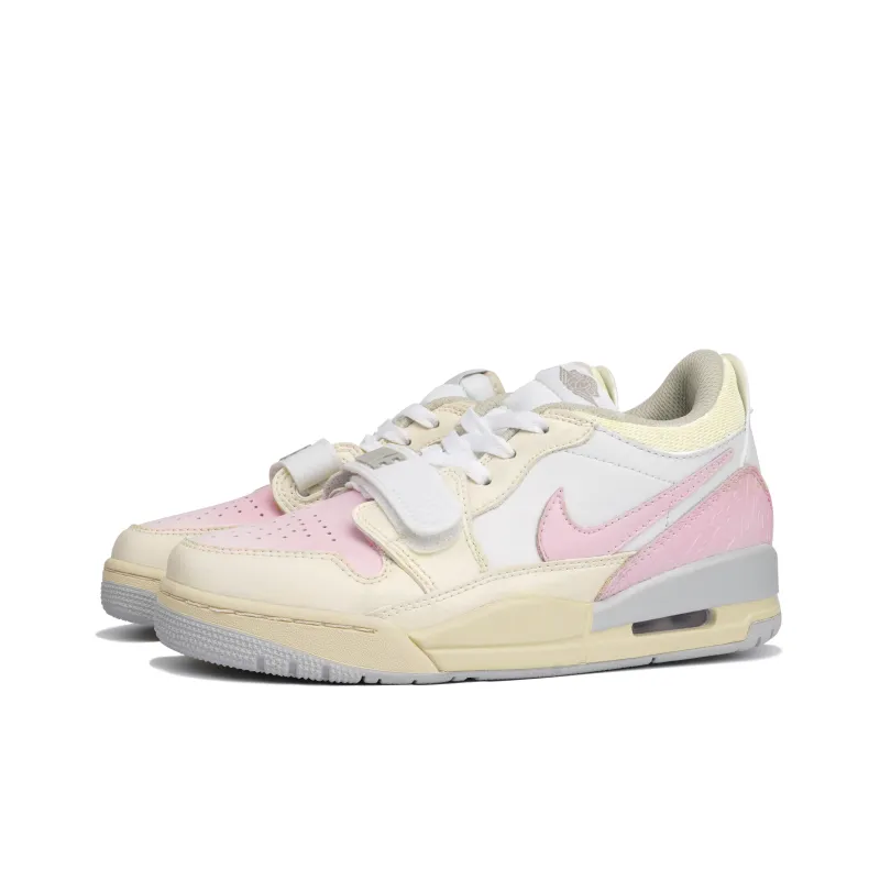 Jordan Legacy 312 Slip Resistant Low Top Children's Basketball Shoes Pink White Unisex-2