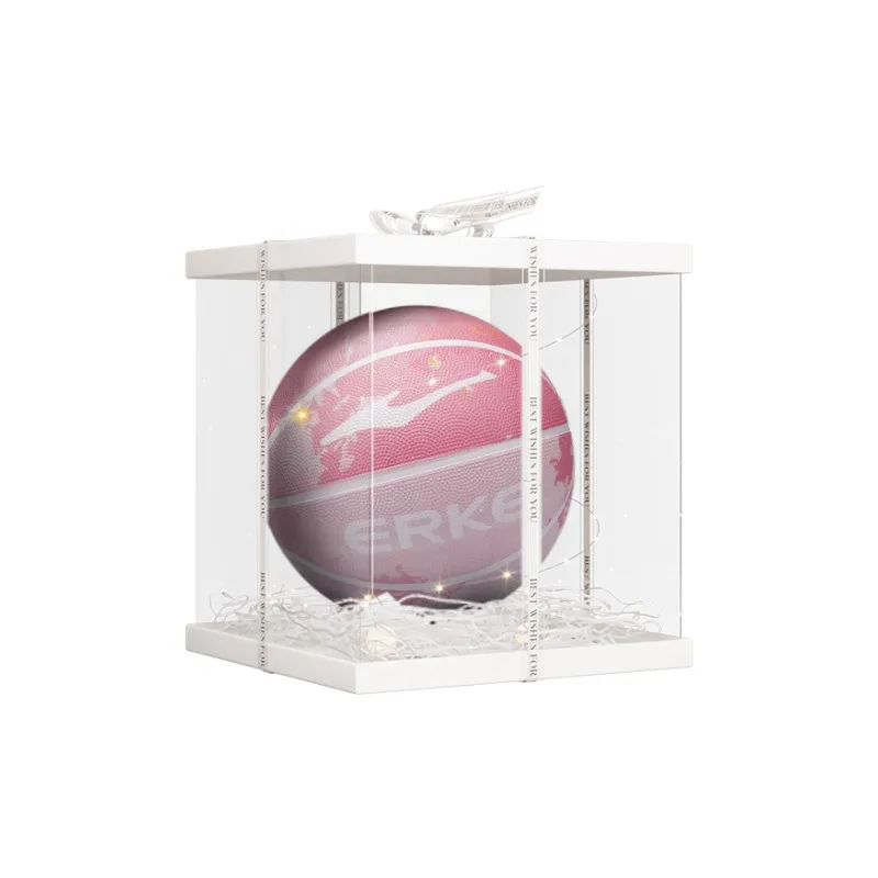 Erke Rubber Basketball Cloud Pink Size 5 Size 7 Training Match Unisex-6