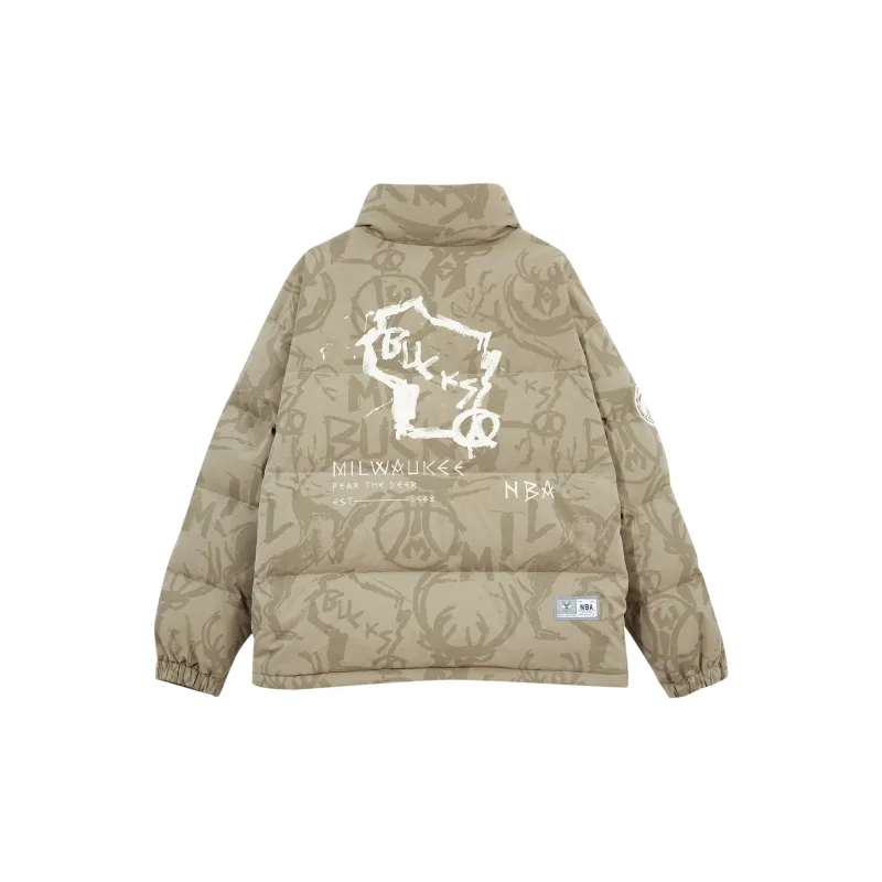 JACK JONES· x NBA Down Jacket Coat Men's Khaki-1