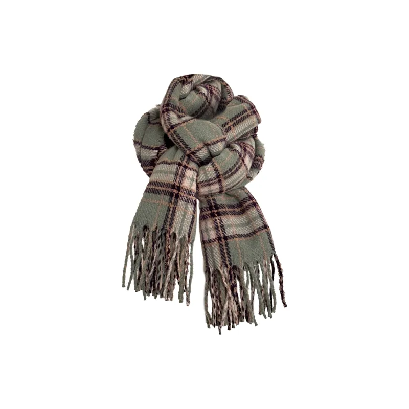 Tokyo Season Polyester Knit Scarves Unisex Purple Green-1