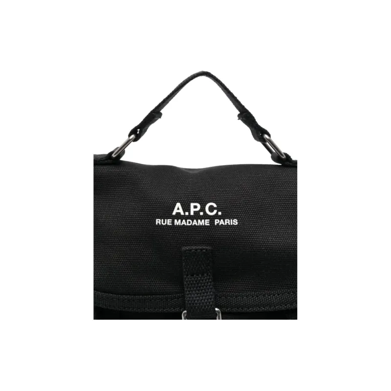 A.P.C Logo Printed Foldover Top Messenger Bag-3