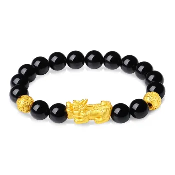 Emerald Dynasty Obsidian Bracelets Unisex