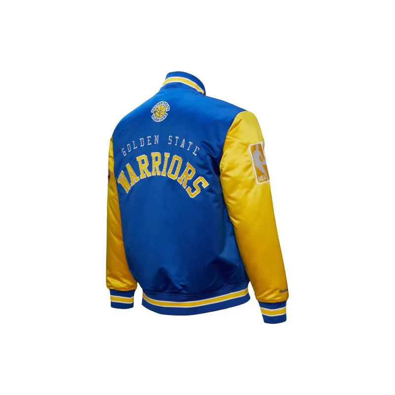 NBA x Mitchell & Ness Golden State Warriors Jackets Coats Men's Blue Yellow-1