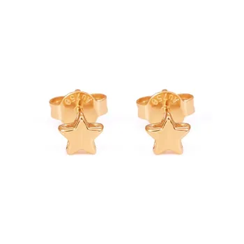 Royal Dragon Mirror 18K Gold Stud Earrings Women's
