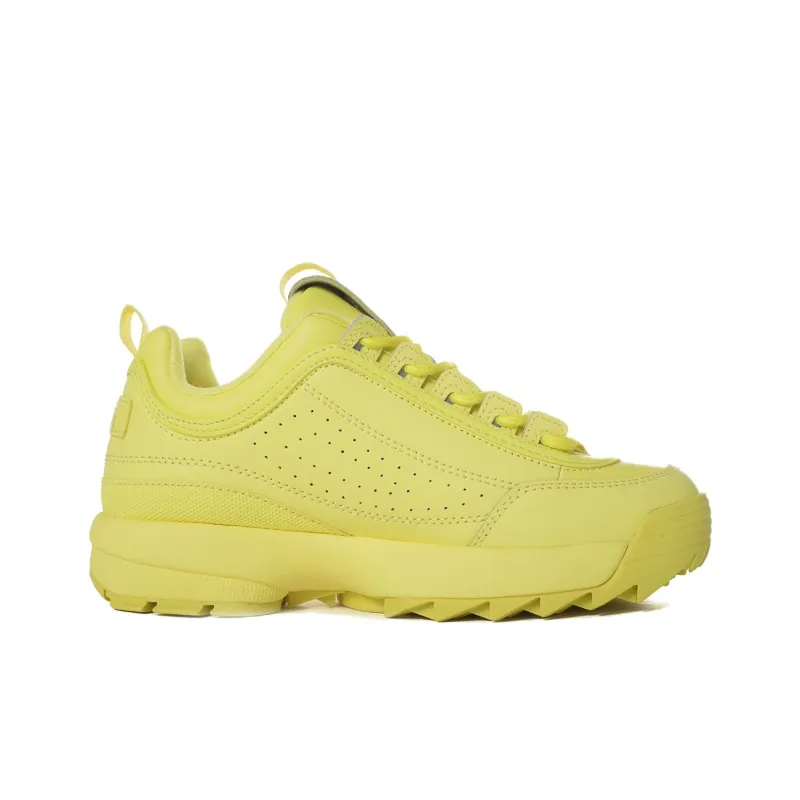 FILA DISRUPTOR II PREMIUM Anti-Slip Wear-Resistant Low-Top Casual Shoes Women's Yellow-1